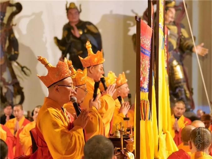 杭州灵隐寺冬至"佛七"举行五大士瑜伽焰口圆满